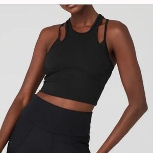 Alo Airlift Ribbed Enchanted Bra Tank Size Large